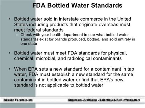 bottle water tests|fda approved bottled water requirements.